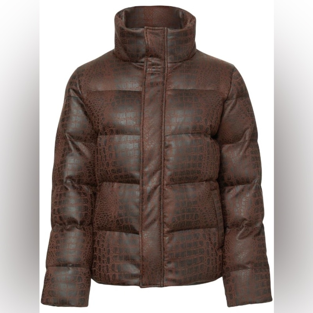 NWT UNREAL FUR Crocodile effect padded jacket